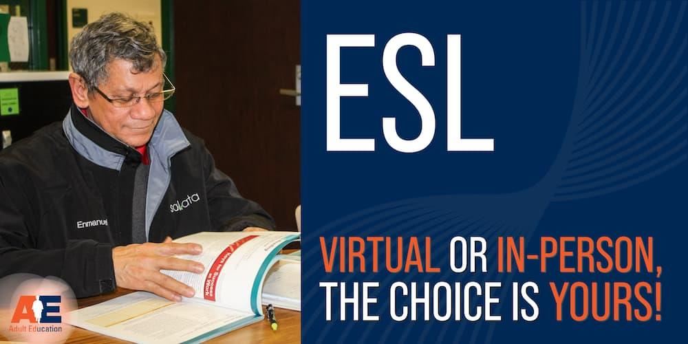 ESL Classes at HCDE: Virtual or in-person, the choice is yours!