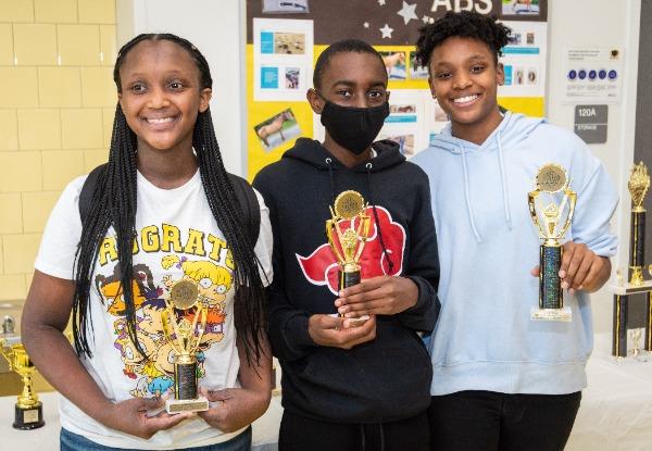 Students from Fortis Academy, Highpoint East, ABS East and ABS West participate in the 5th Annual HCDE Chess Tournament at ABS West, April 1, 2022.